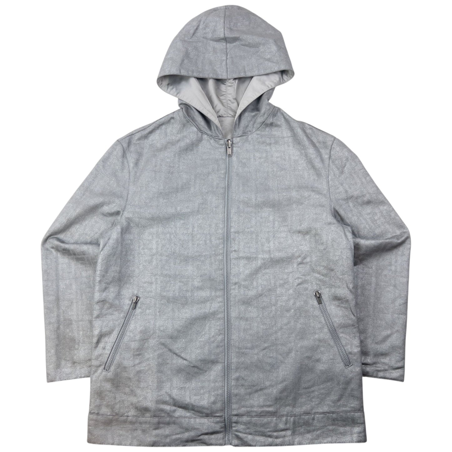 Vintage 90s Fendi Monogram Metallic Reversible Jacket Size M