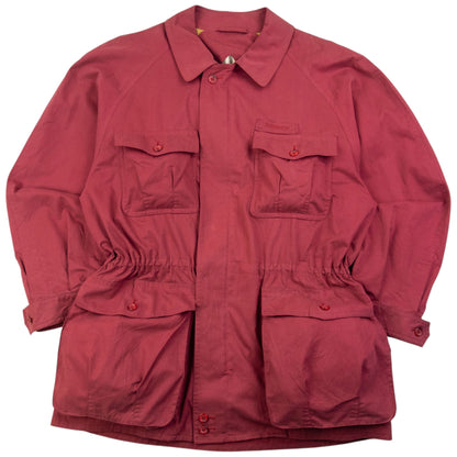 Vintage 90s Burberry Zip Up Cargo Jacket Size XL | XL, Red