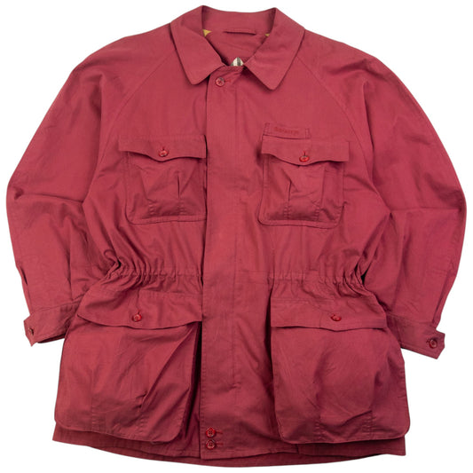 Vintage 90s Burberry Zip Up Cargo Jacket Size XL | XL, Red