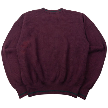 Vintage 90s Burberry Embroidered Wool Knit Jumper Size XS | XS, Multicoloured