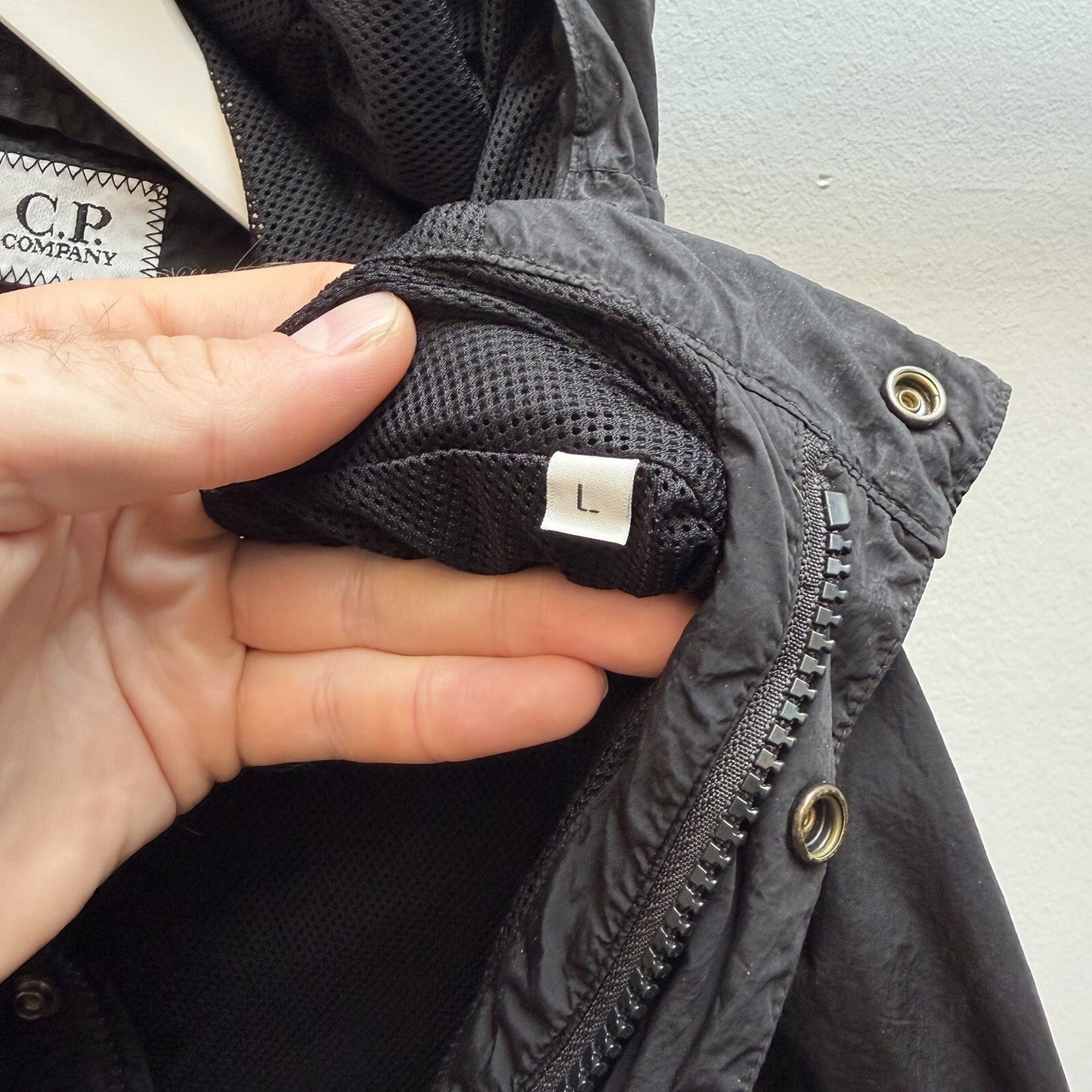 CP Company Chrome-R Half Zip Jacket (L) | Large, Black