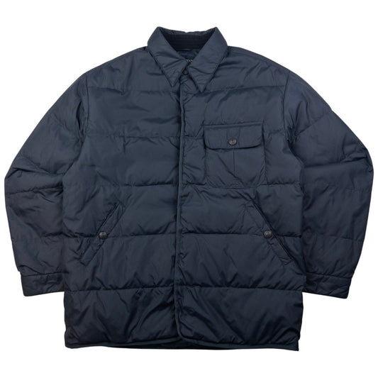 Vintage Armani Jeans Button Up Puffer Jacket Size L