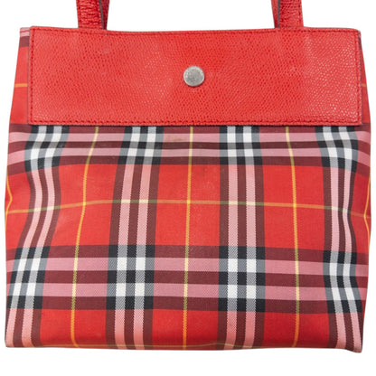 Vintage 2000s Burberry Nova Check Handbag | O/S, Red
