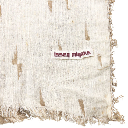 Vintage 80s Issey Miyake Pattern Scarf | O/S, Beige