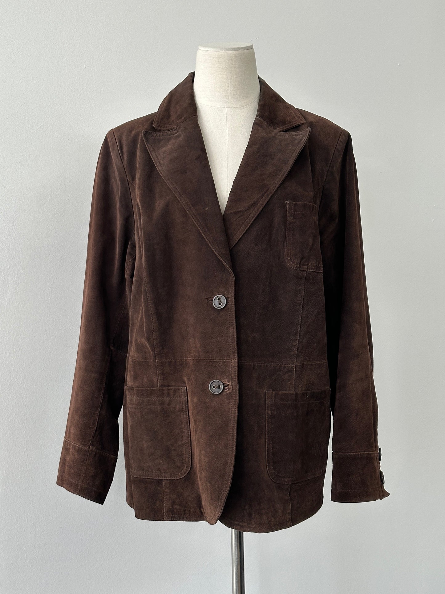 Vintage 1990s Suede Leather Jacket - M
