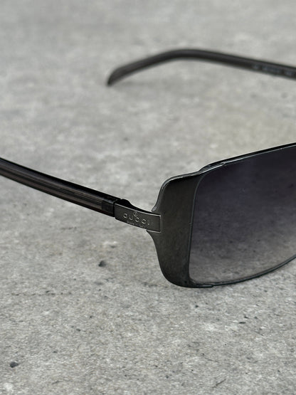 Gucci 2000s Rectangular Logo Sunglasses