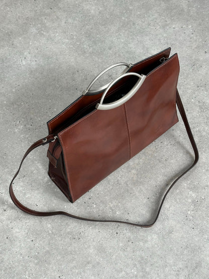 Italian Vintage 1990s Leather Crossbody Bag