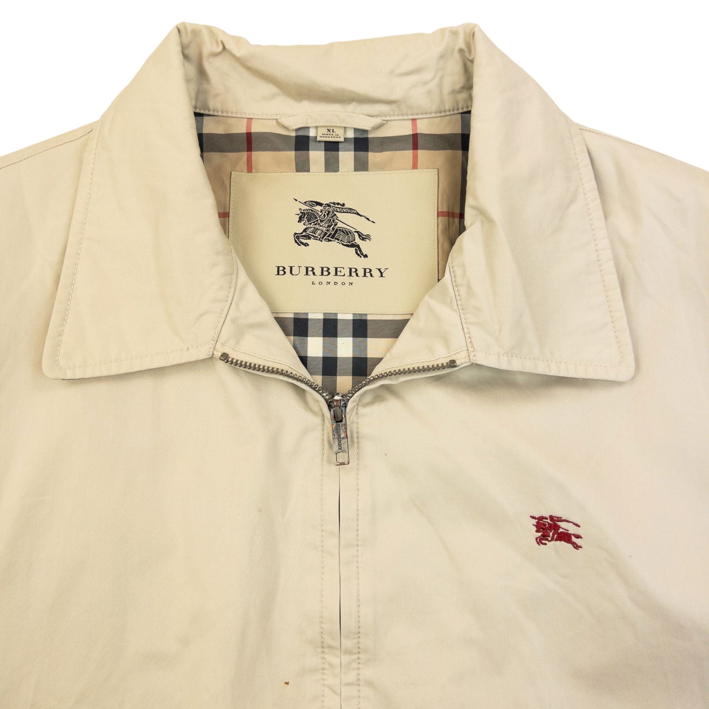 Vintage 2000s Burberry Nova Check Lined Jacket Size XL | XL, Cream