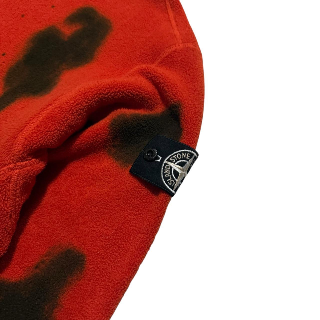 Stone Island Hand Coloured Fleece Jumper | Large, Red