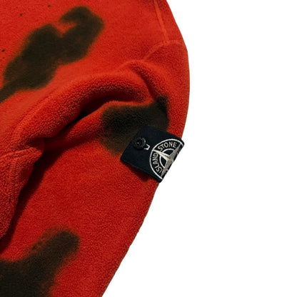 Stone Island Hand Coloured Fleece Jumper | Large, Red