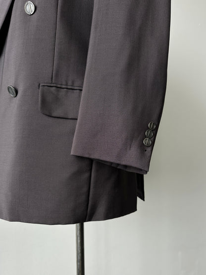 Christian Dior Monsieur 1980s Bespoke Button Double Breasted Blazer - M