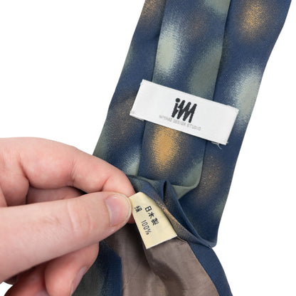 Vintage Issey Miyake Pattern Silk Tie | O/S, Blue