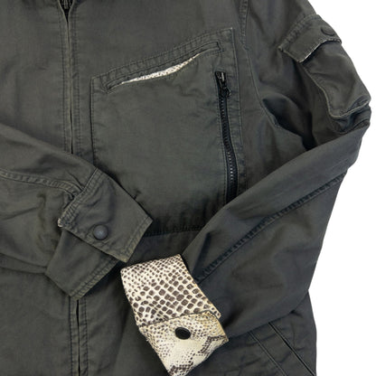 Vintage 2000s PPFM Snakeskin Pattern Lined Jacket Size S | Small, Grey
