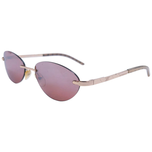 Vintage Burberry Nova Check Rimless Sunglasses