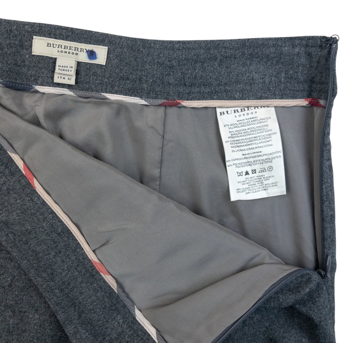Vintage Burberry Wool Skirt Womens Size W30 | W30, Grey