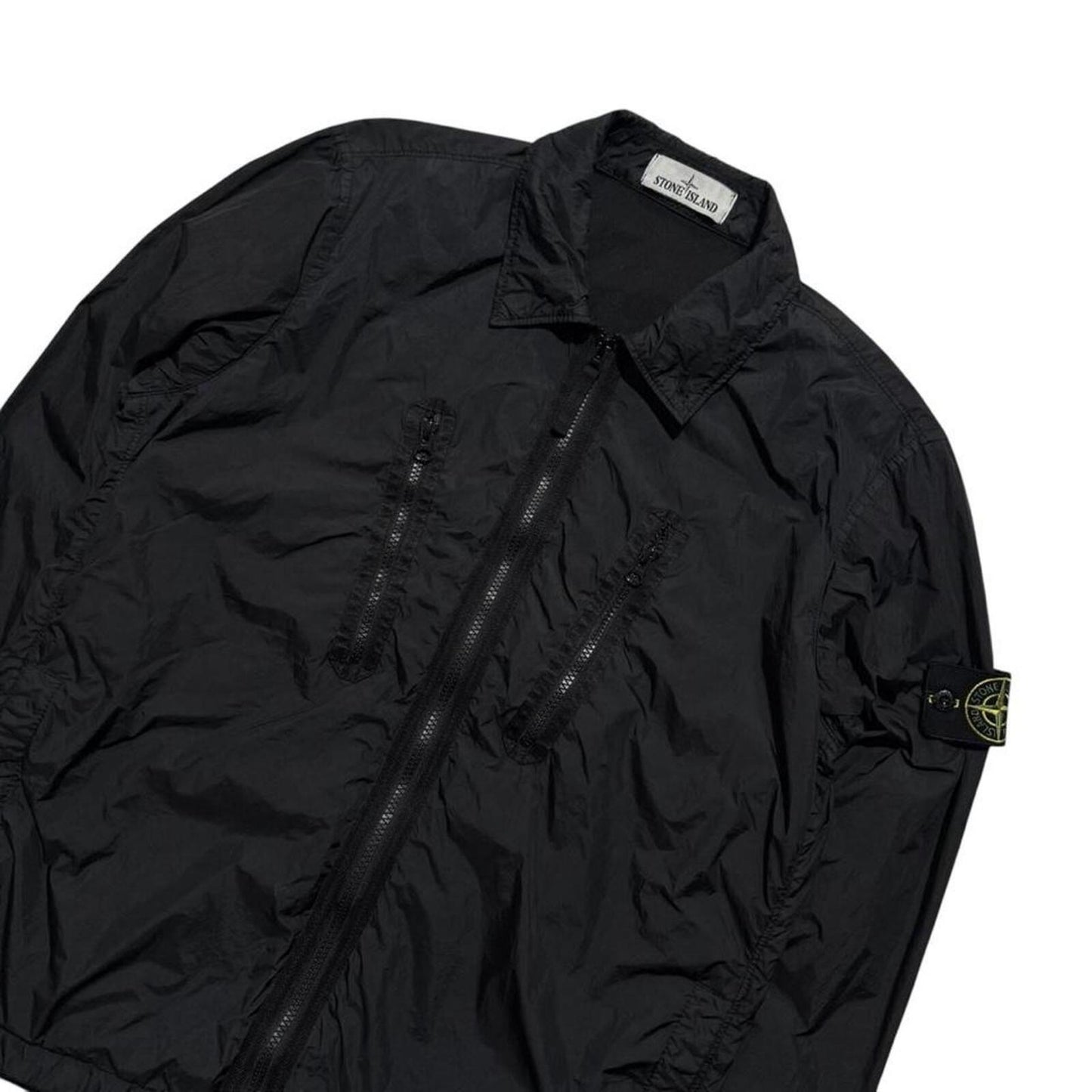 Stone Island Nylon Overshirt | Small, Black
