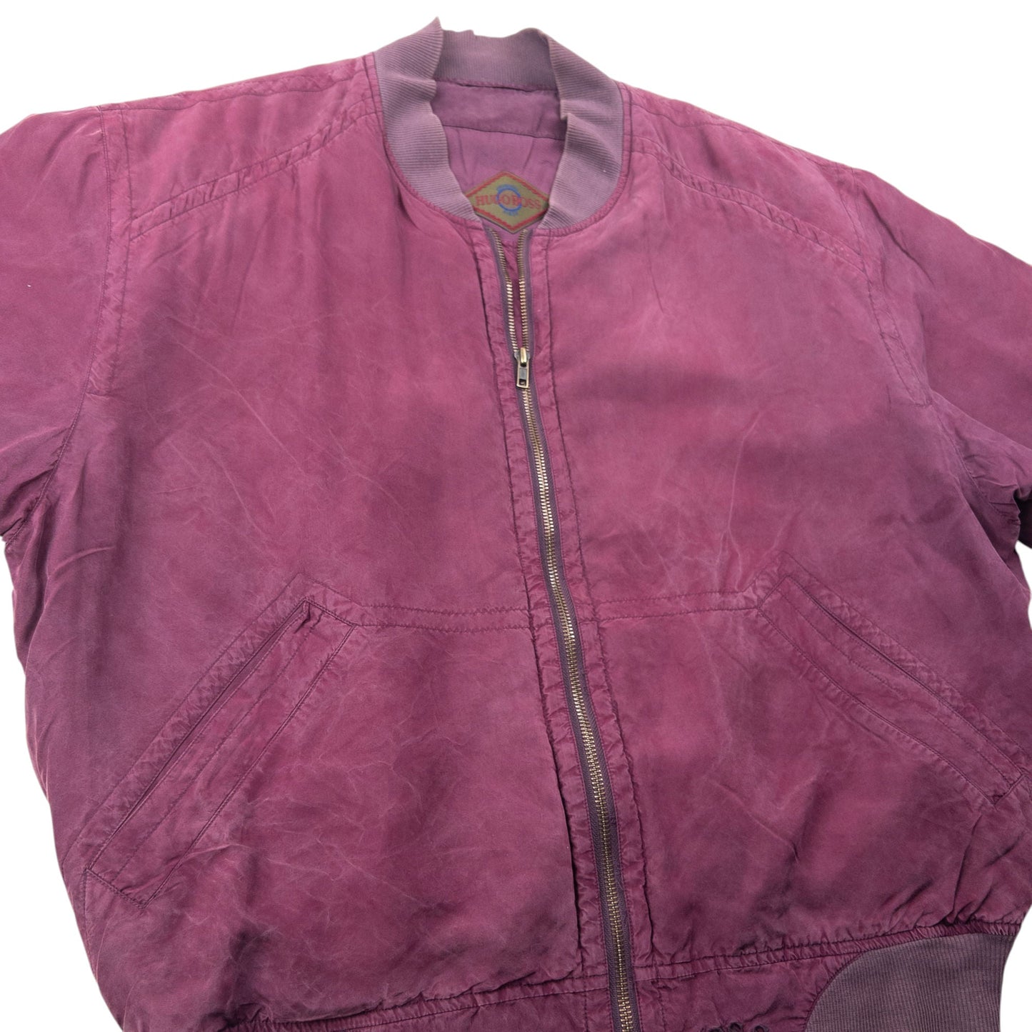 Vintage 90s Hugo Boss Silk Bomber Jacket Size XXL | XXL, Purple