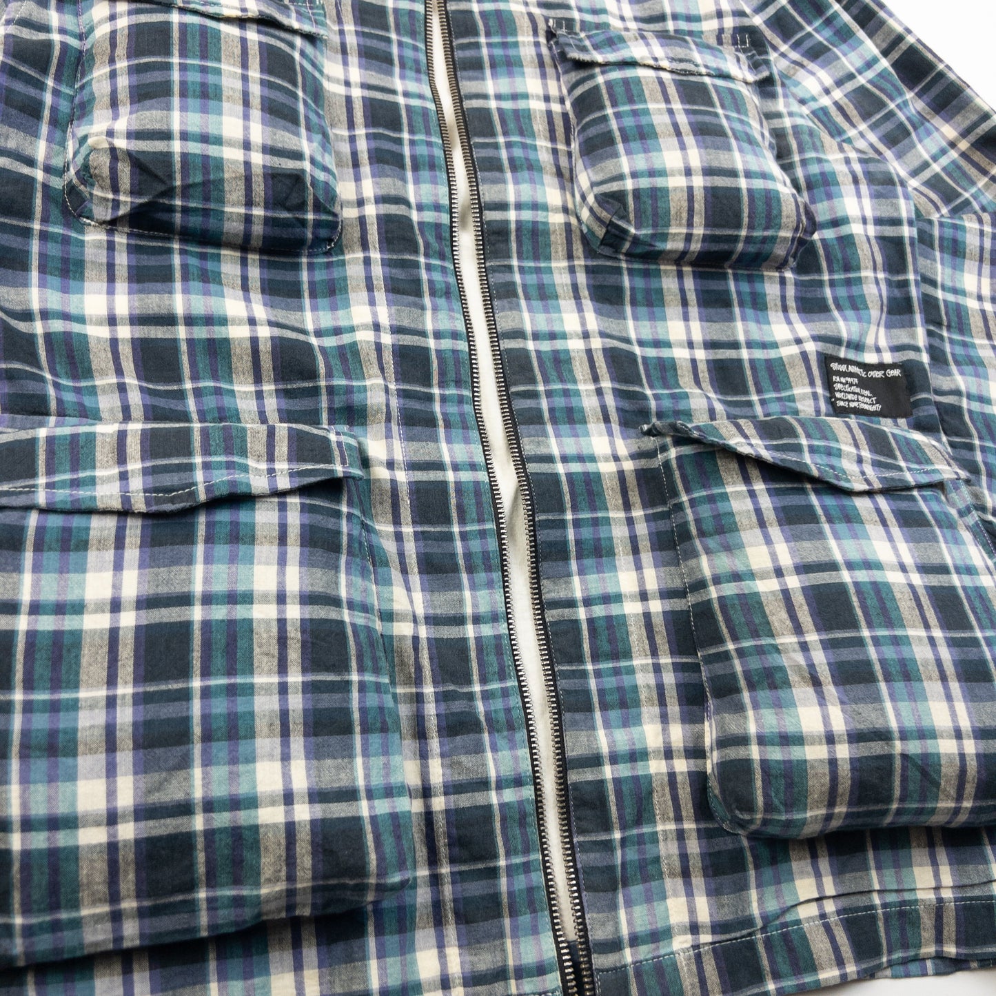 Vintage 2000s Stussy Checkered Zip Up Jacket Size M | Medium, Red