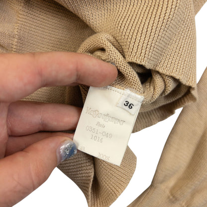 Vintage 90s YSL Yves Saint Laurent Jumper Womens Size S | Small, Beige