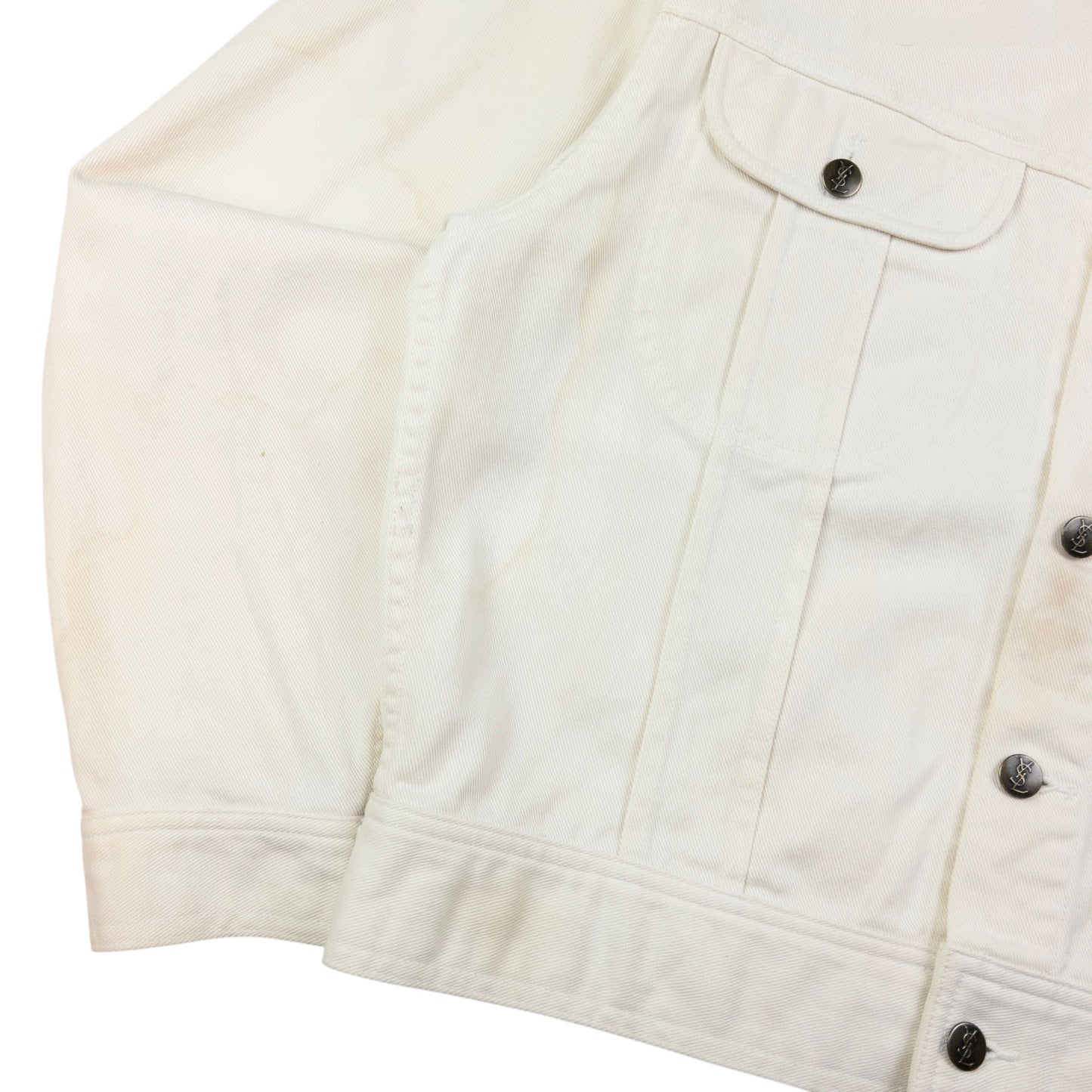 Vintage YSL Yves Saint Laurent Button Up Denim Jacket Size S