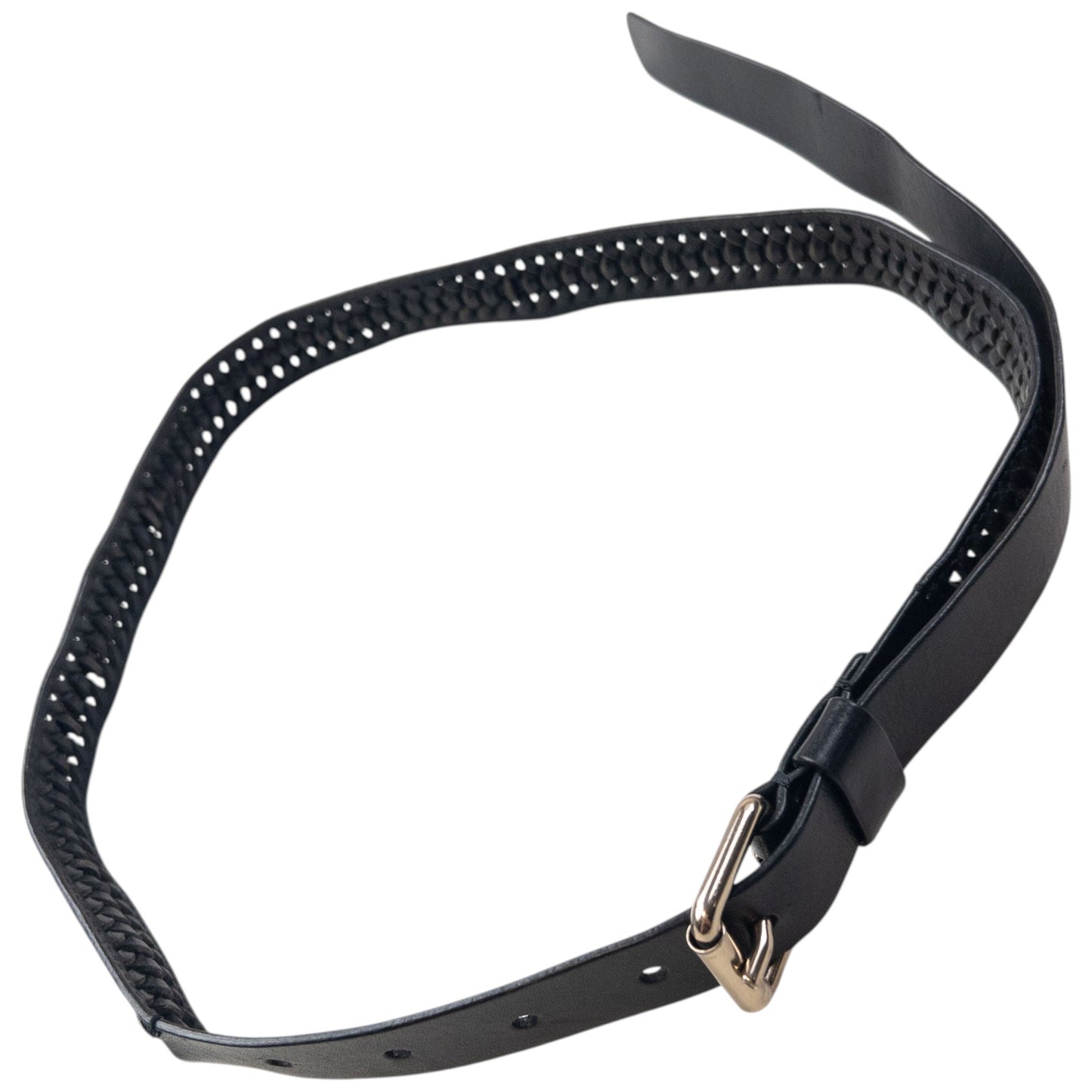 Vintage 2000s Burberry Braided Leather Belt Size W26 | O/S, Black