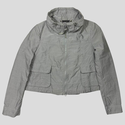 CP Company Cropped Pleated Co-nylon Jacket - IT40 (UK8) | O/S, Grey