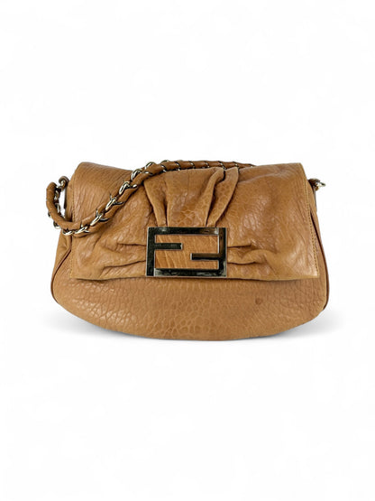 Vintage Fendi Burnt Brown Mia Chain Shoulder Bag 2000s | O/S, Brown