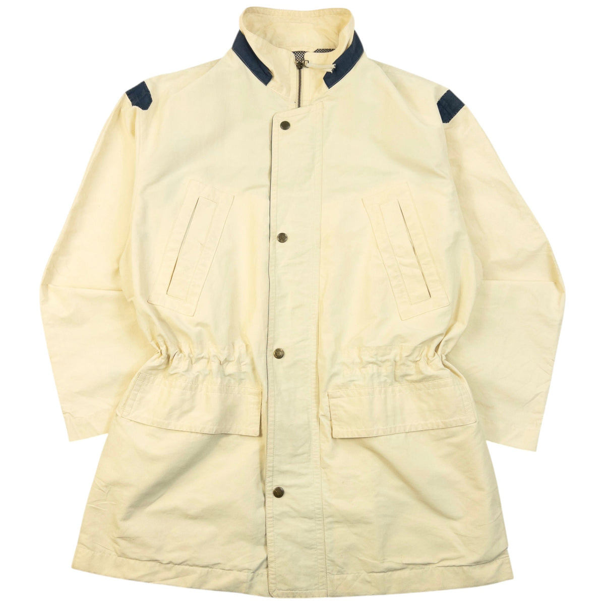 Vintage 90s Burberry Zip Up Jacket Size M | Medium, Cream