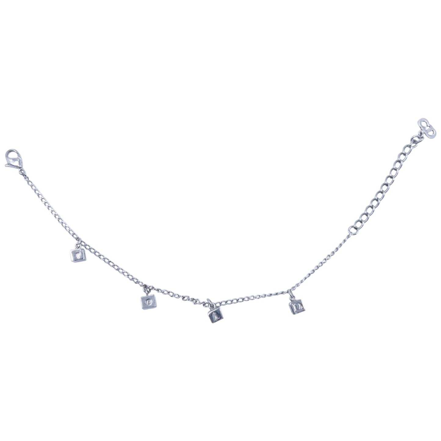 Vintage 2000s Dior Silver Dice Charm Bracelet