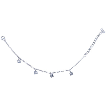 Vintage 2000s Dior Silver Dice Charm Bracelet
