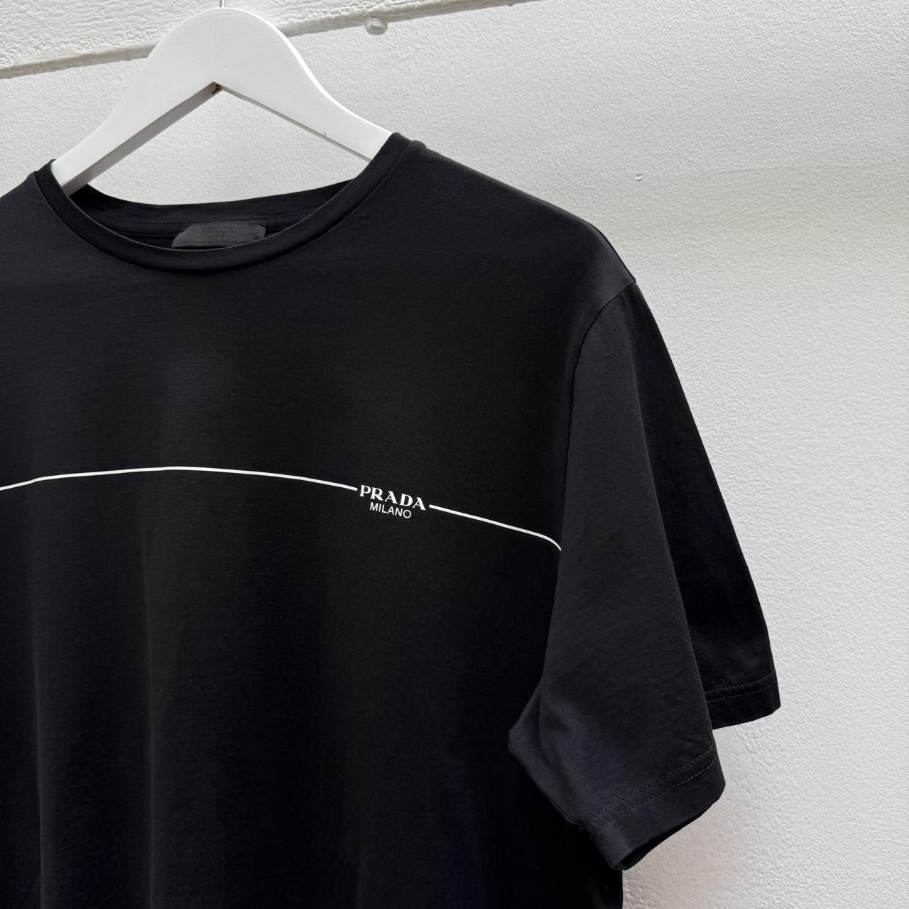 Prada Logo T-shirt (L) | Large, Black