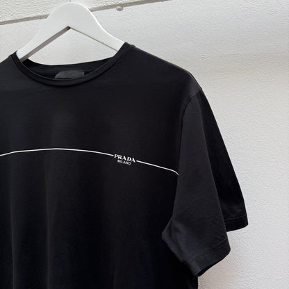 Prada Logo T-shirt (L) | Large, Black