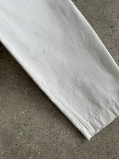 Vintage 1990s Pure Cotton High Waisted Tapered Trousers - W26