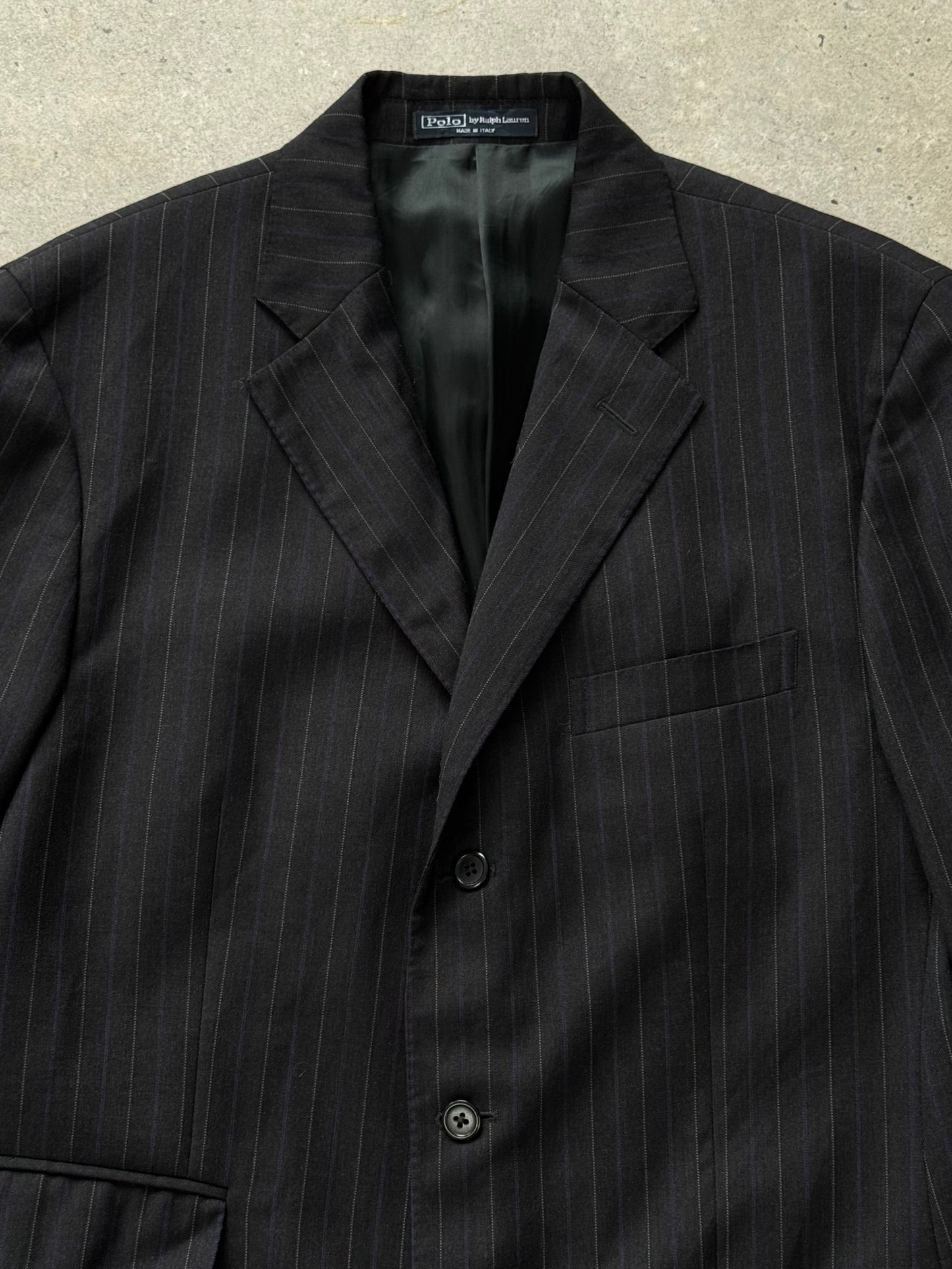 Ralph Lauren Polo 2000s Pure Wool Stripe Blazer – L/XL