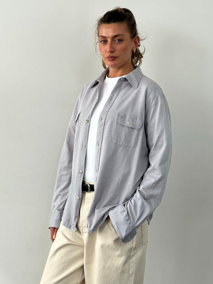 Christian Dior Chemises 1990s Cotton Logo Shirt - L
