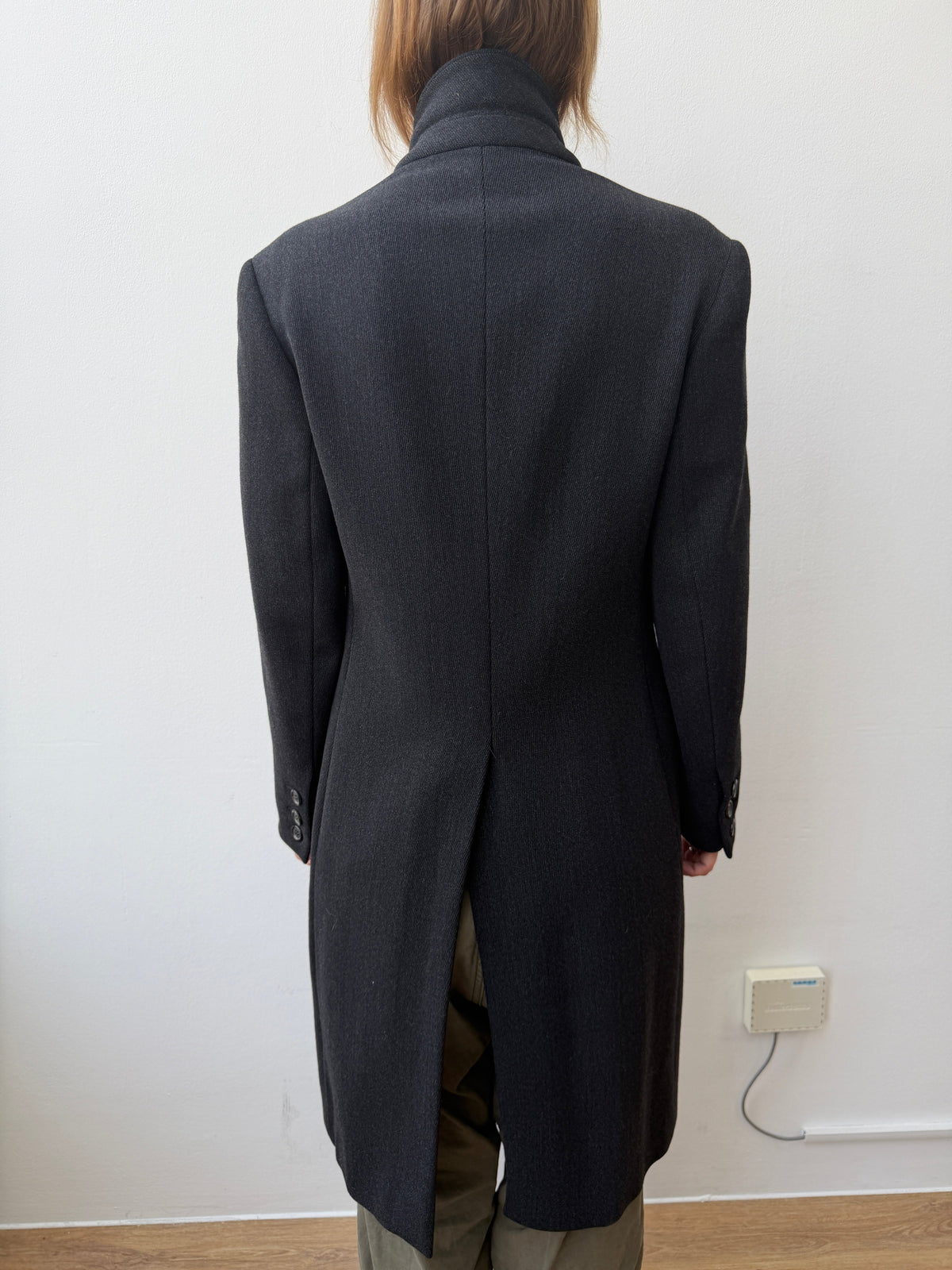 Prada 90s Wool Overcoat | 40, Red