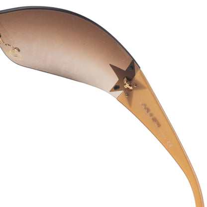 Vintage 2000s Prada Rimless Star Sunglasses | O/S, Brown