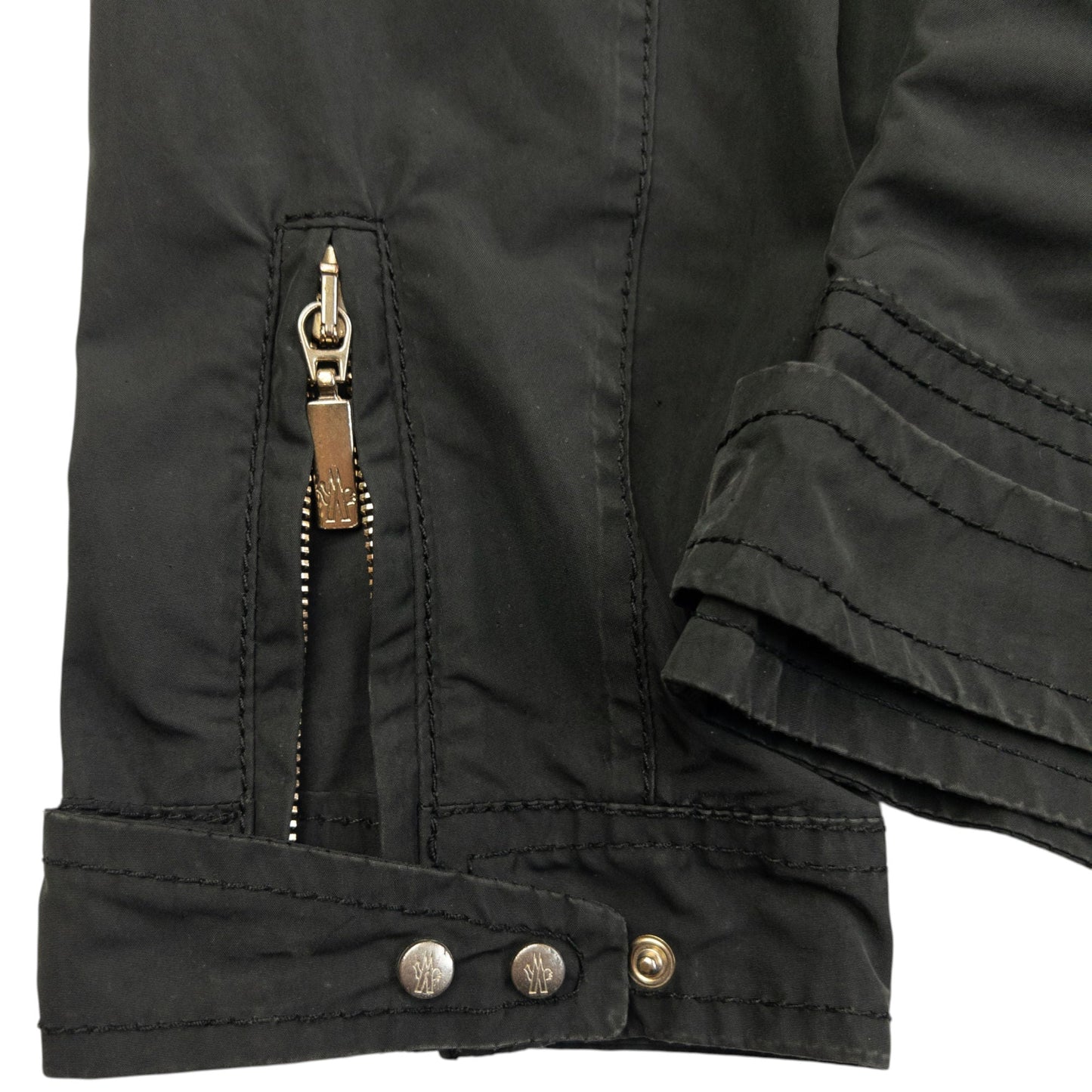 Vintage 90s Moncler Zip Up Jacket Womens Size M | Medium, Black