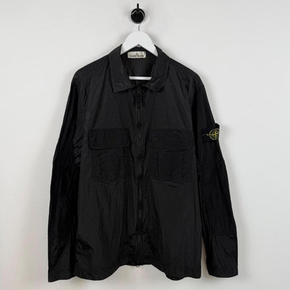 Stone Island Nylon Ripstop Overshirt Black (XL) | Extra Large, Black