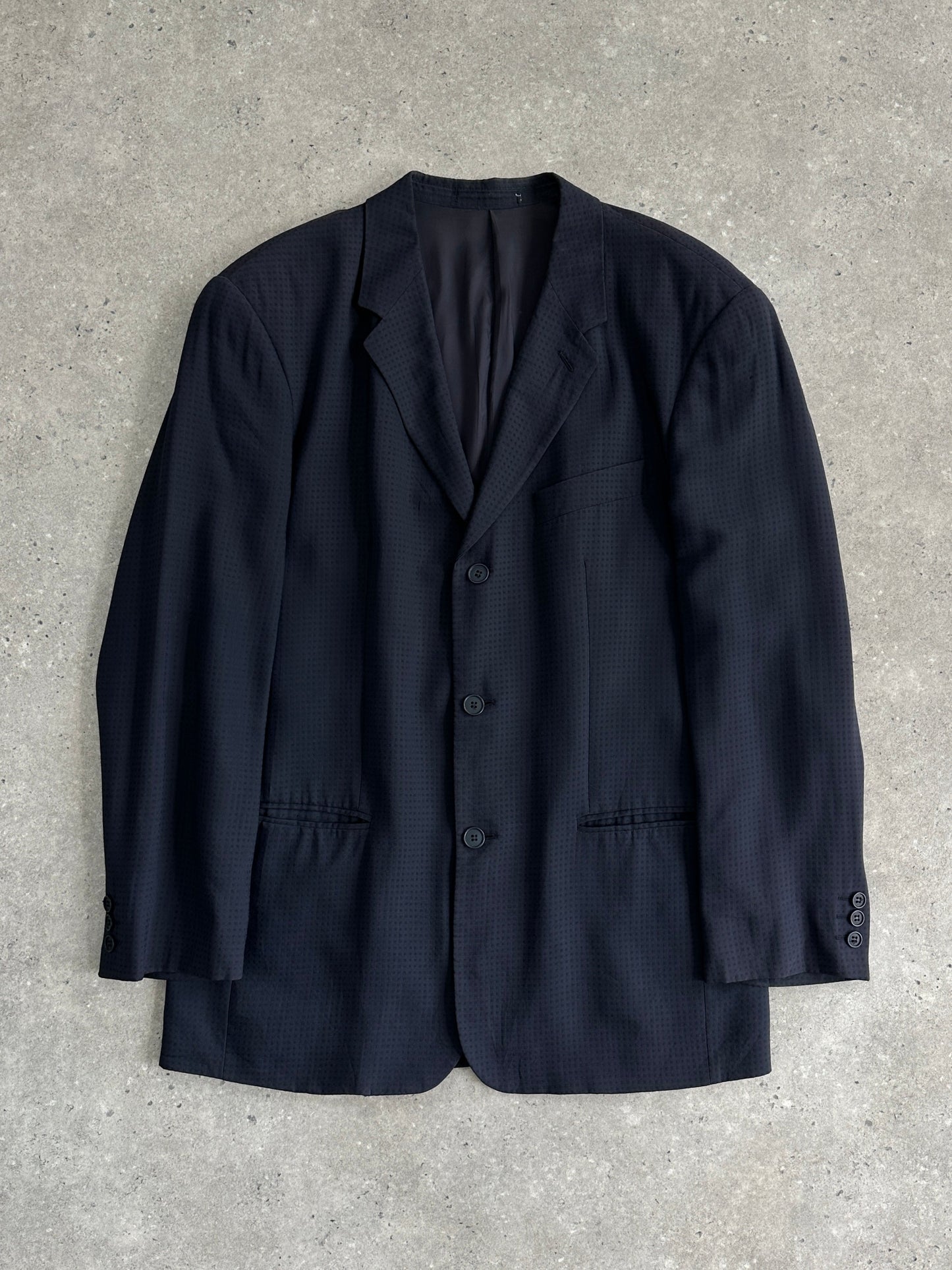 Emporio Armani Relaxed Cotton Single Breasted Blazer - 38R/L