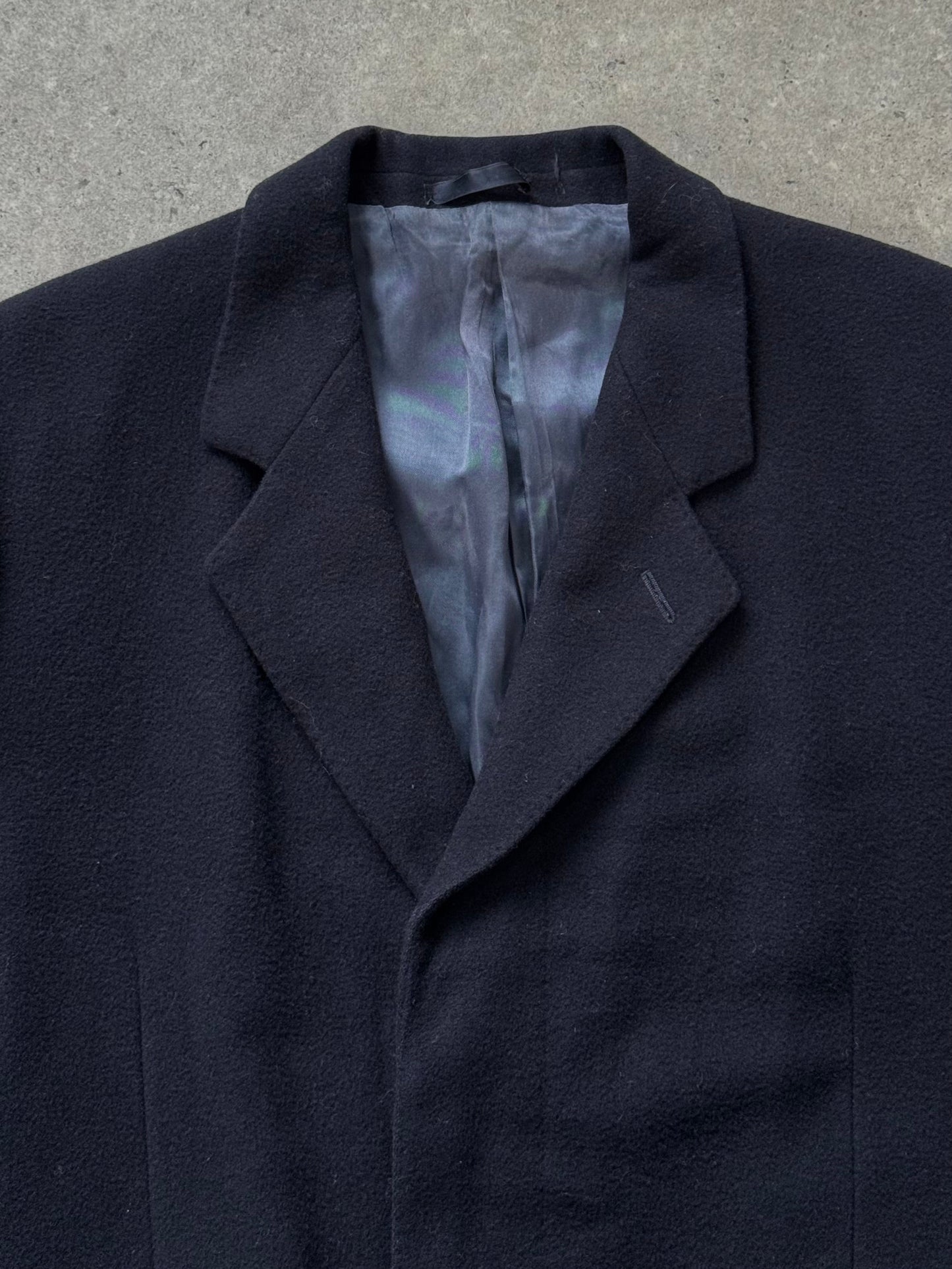 Vintage 1990s Wool Single Breasted Coat - L