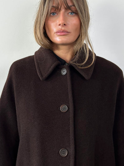 Luisa Spagnoli Wool Mohair Single Breasted Coat - L/XL