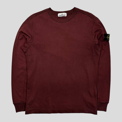 Stone Island Burgundy Crewneck - S/M | Small, Burgundy