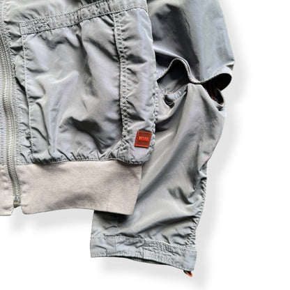 2000's Hugo Boss 'Orange' Iridescent Nylon Bomber (M) | Medium, Blue