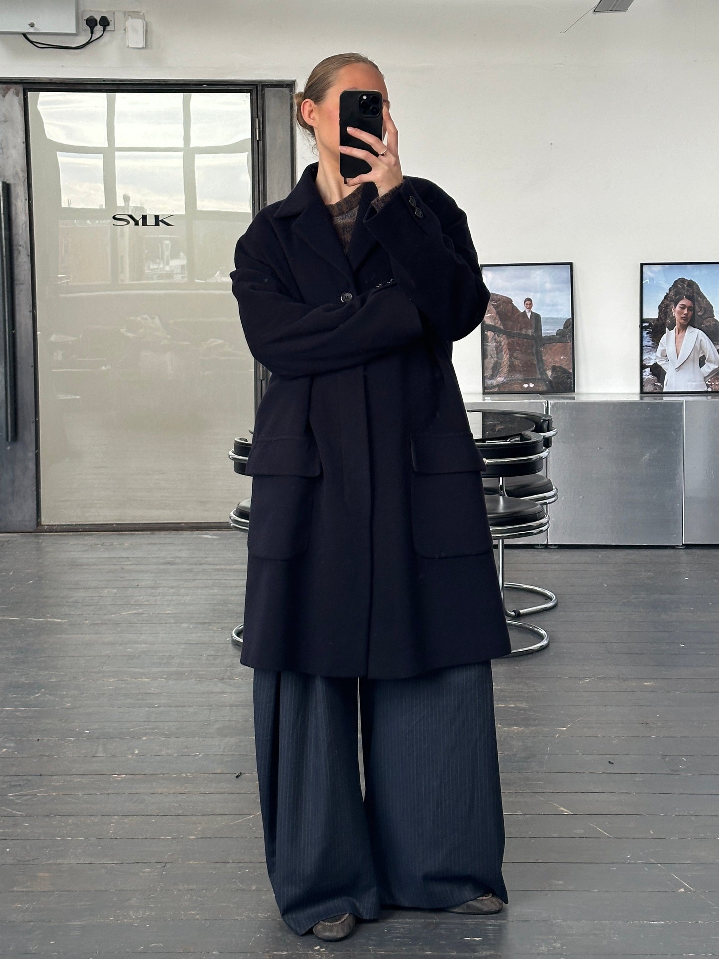 Vintage 1990s Wool Single Breasted Coat - XL/XXL