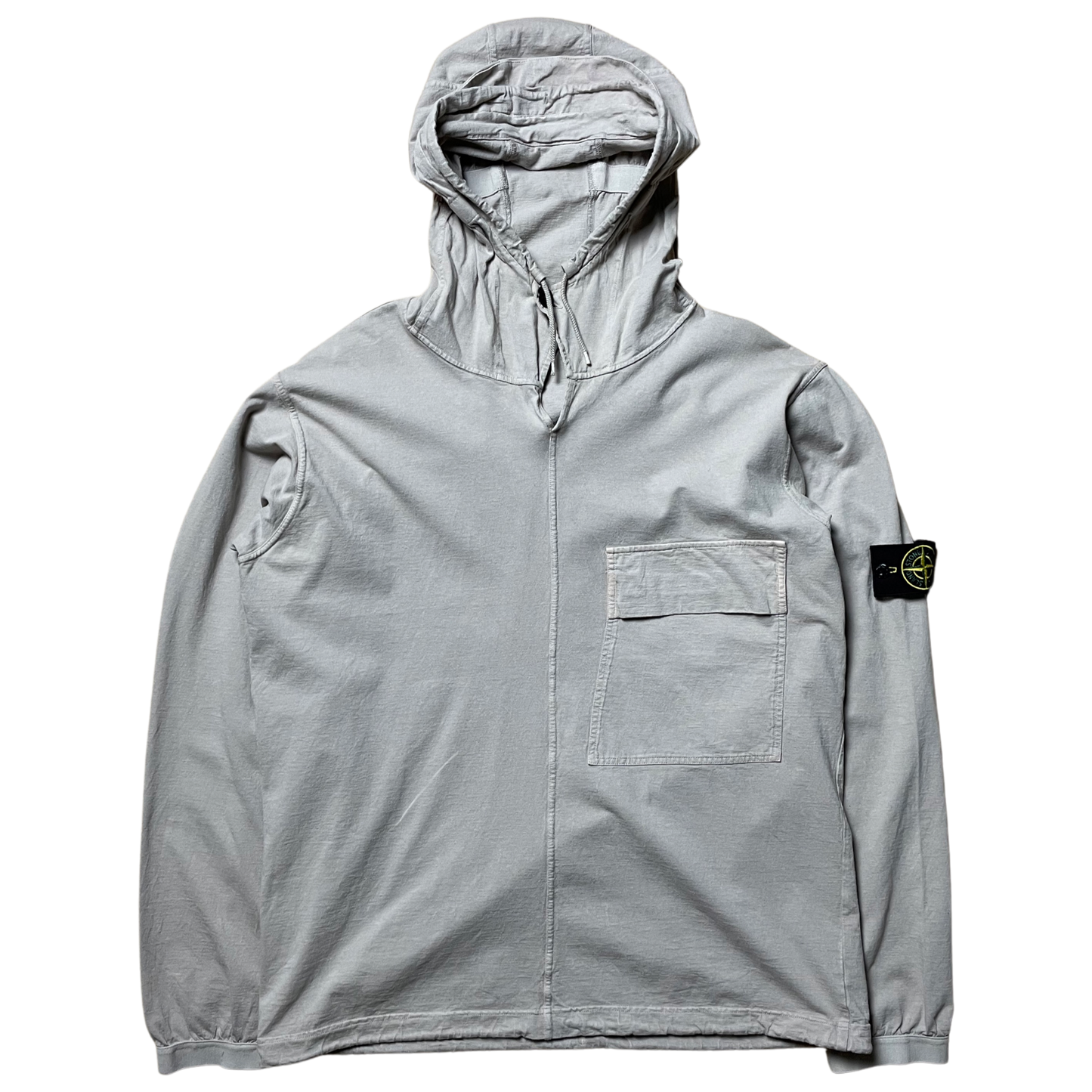 S/S 2008 Cloud Grey Triple Cotton Sniper Hood Single Pocket Pullover Hoodie
