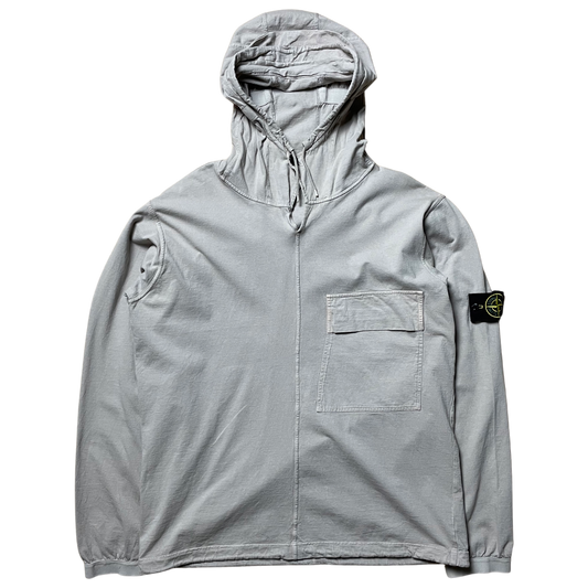 S/S 2008 Cloud Grey Triple Cotton Sniper Hood Single Pocket Pullover Hoodie