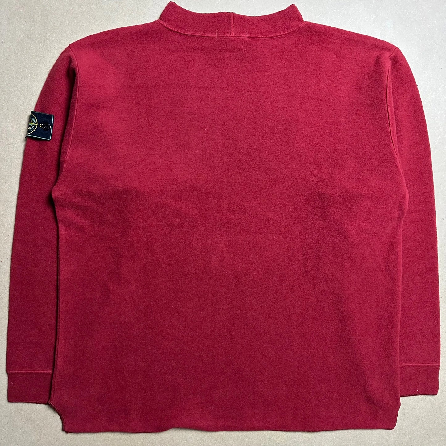 A/W 1995 Scarlet Red Neoprene Mock neck Sweater