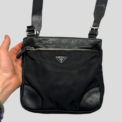 Prada Milano 00’s Nylon & Leather Crossbody Bag