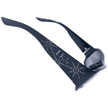 Vintage 2000s Dior Spidior 2 Diamonte Sunglasses | O/S, Black